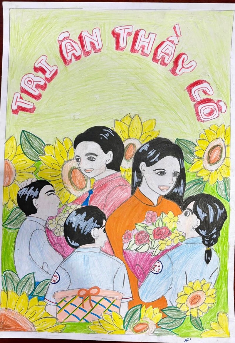 tranh vẽ về thầy cô 24