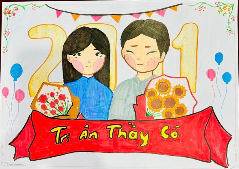 tranh vẽ về thầy cô 25