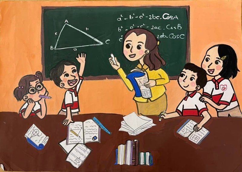 tranh vẽ về thầy cô 3