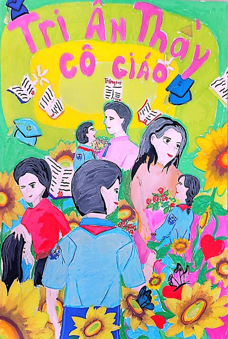 tranh vẽ về thầy cô 30