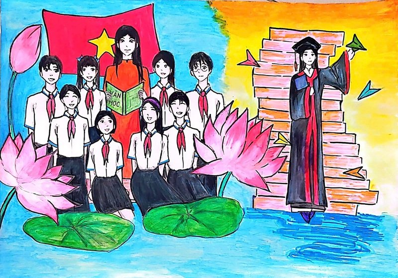 tranh vẽ về thầy cô 31