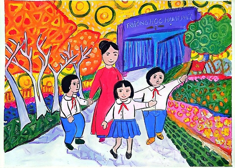 tranh vẽ về thầy cô 33