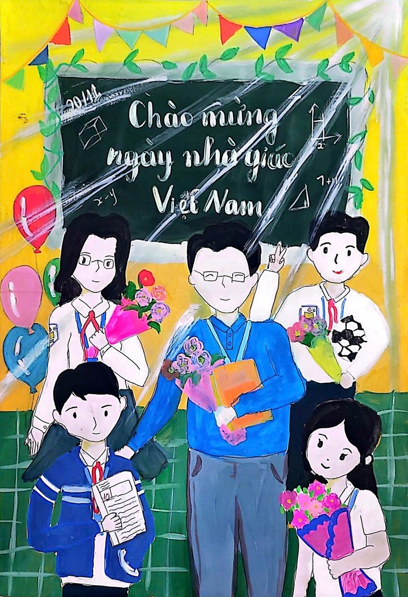 tranh vẽ về thầy cô 35