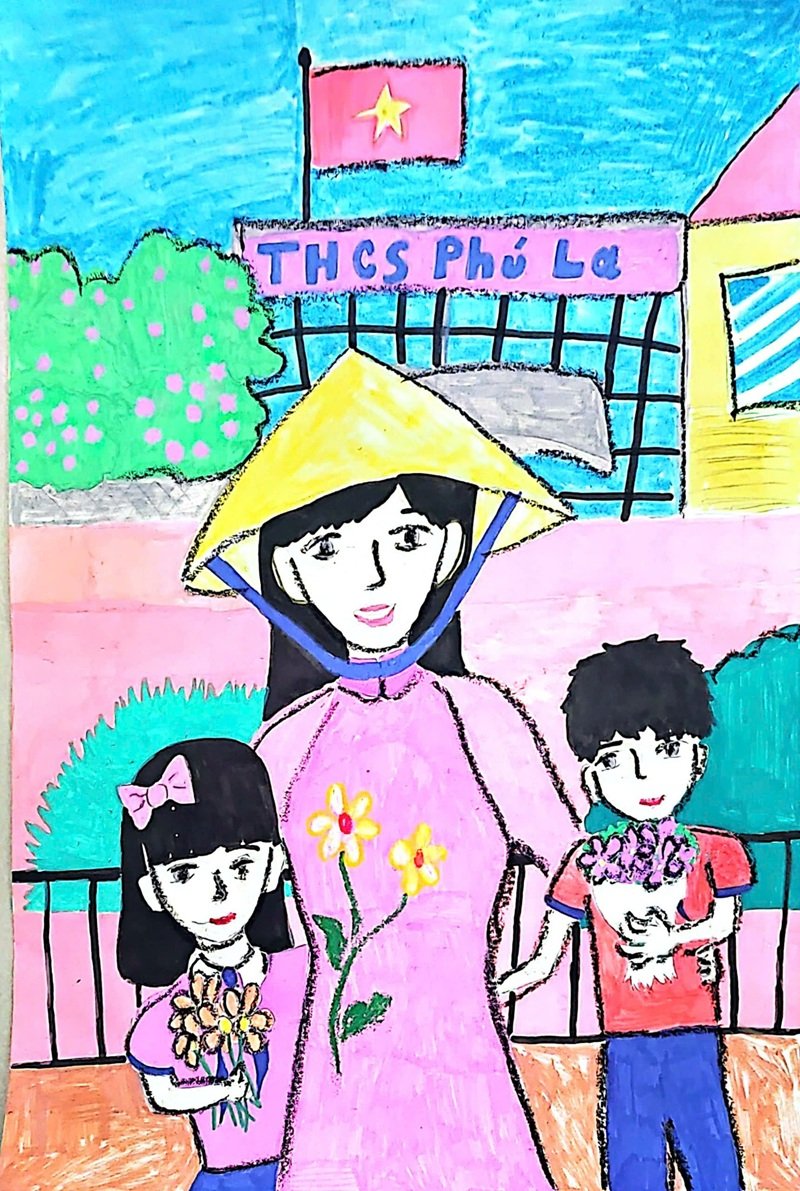 tranh vẽ về thầy cô 37