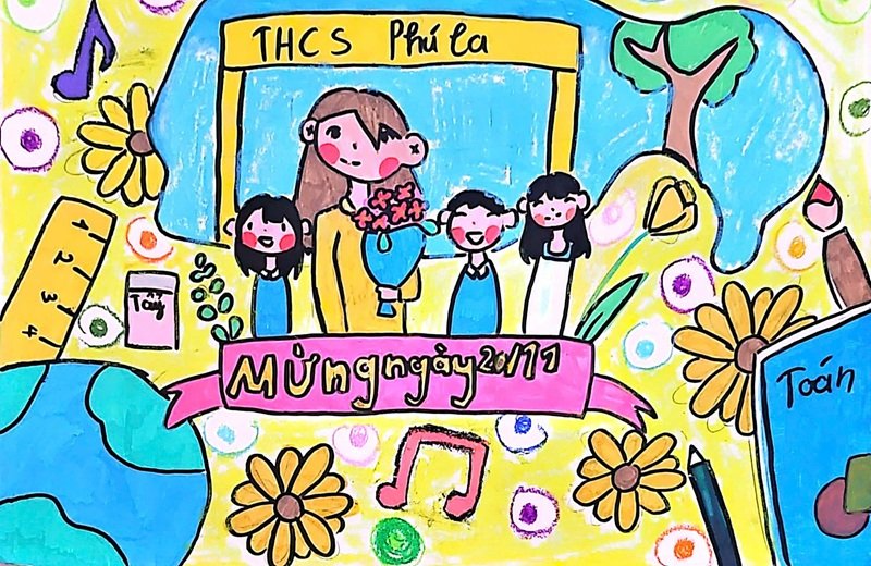tranh vẽ về thầy cô 39