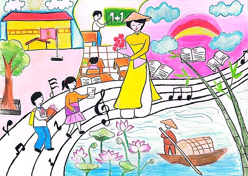 tranh vẽ về thầy cô 41