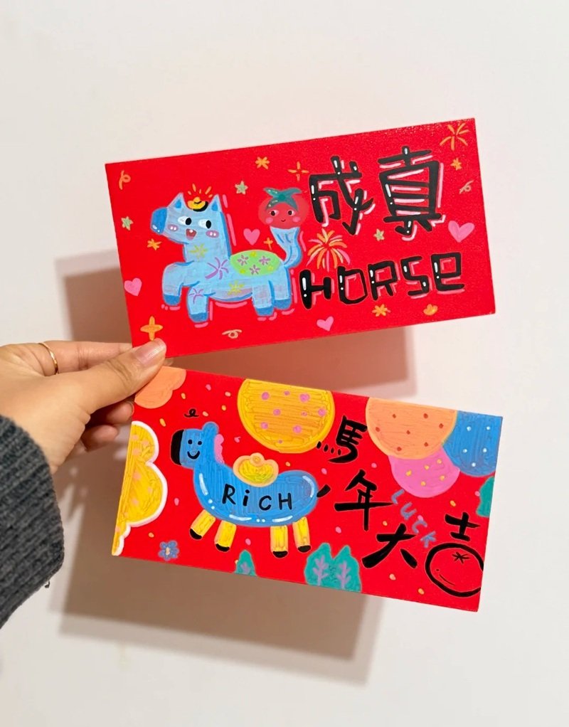 Mẫu vẽ bao lì xì đỏ rực rỡ ngày Tết
