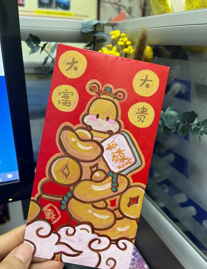Cách vẽ bao lì xì hình linh vật dễ thương