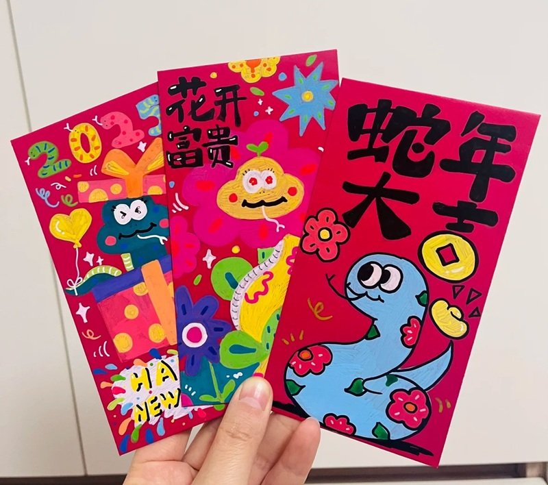 Vẽ bao lì xì sáng tạo cho chủ đề Tết