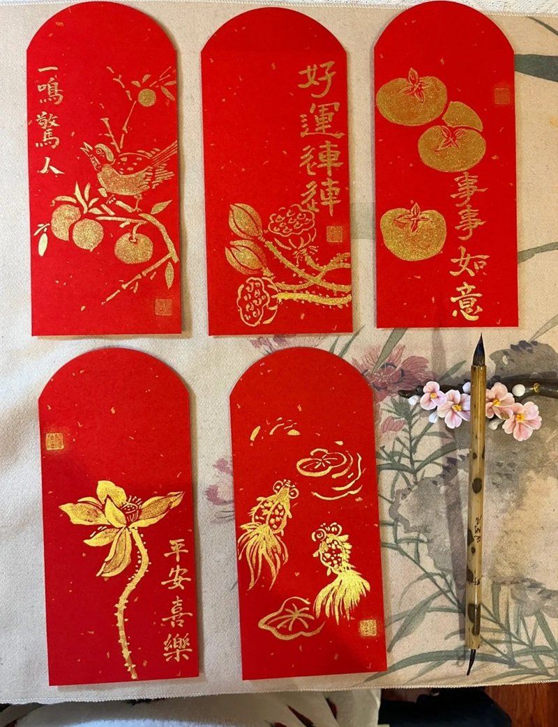 Cách vẽ bao lì xì đỏ truyền thống ngày xuân