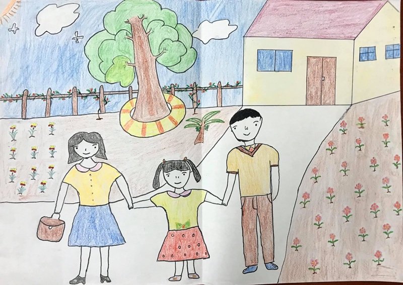 ý tưởng vẽ gia đình đẹp
