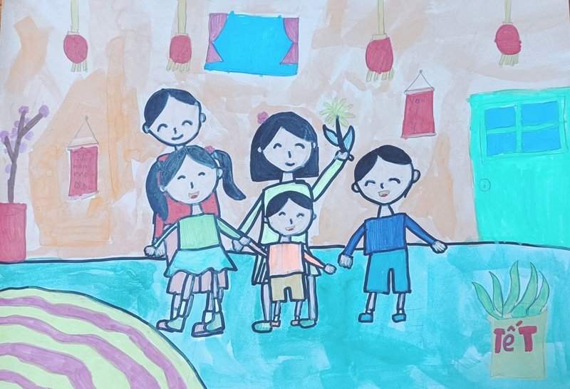 vẽ tranh gia đình bảo vệ môi trường
