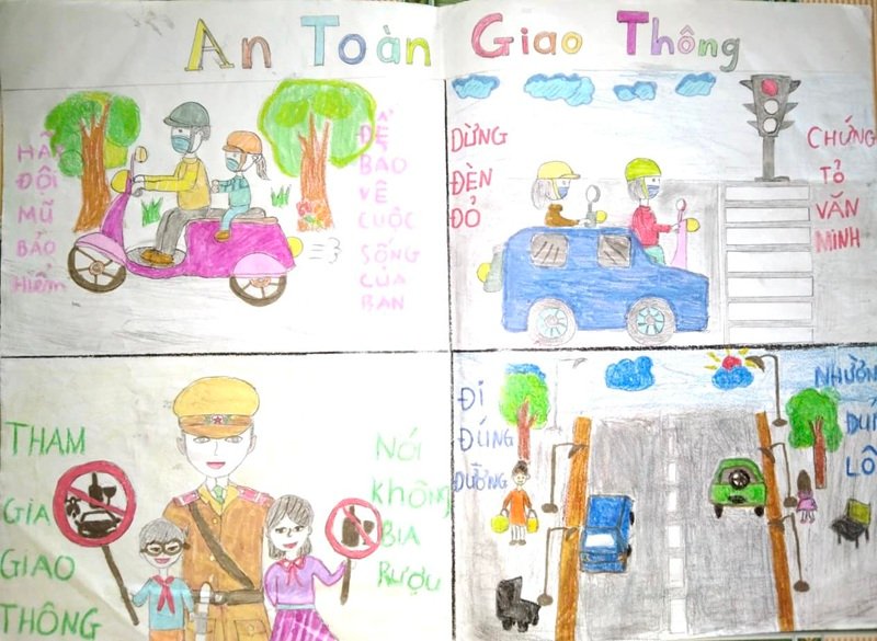 tranh vẽ an toàn giao thông 10