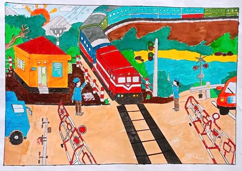tranh vẽ an toàn giao thông 12