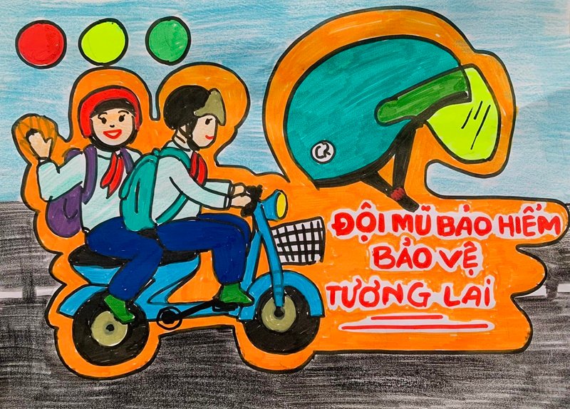 tranh vẽ an toàn giao thông 17