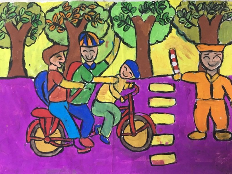 tranh vẽ an toàn giao thông 18
