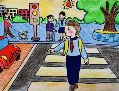 tranh vẽ an toàn giao thông 29