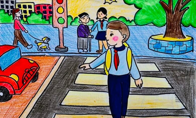 tranh vẽ an toàn giao thông 29
