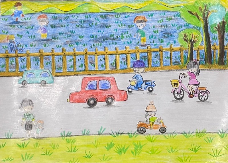 tranh vẽ an toàn giao thông 32