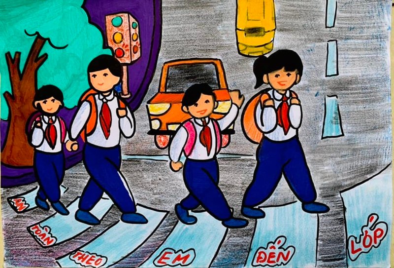 tranh vẽ an toàn giao thông 43