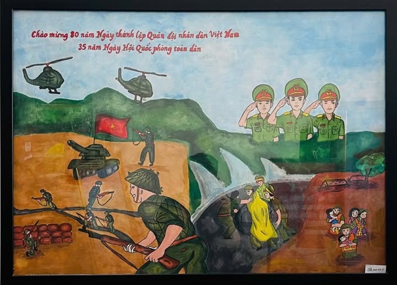 tranh vẽ chú bộ đội 1