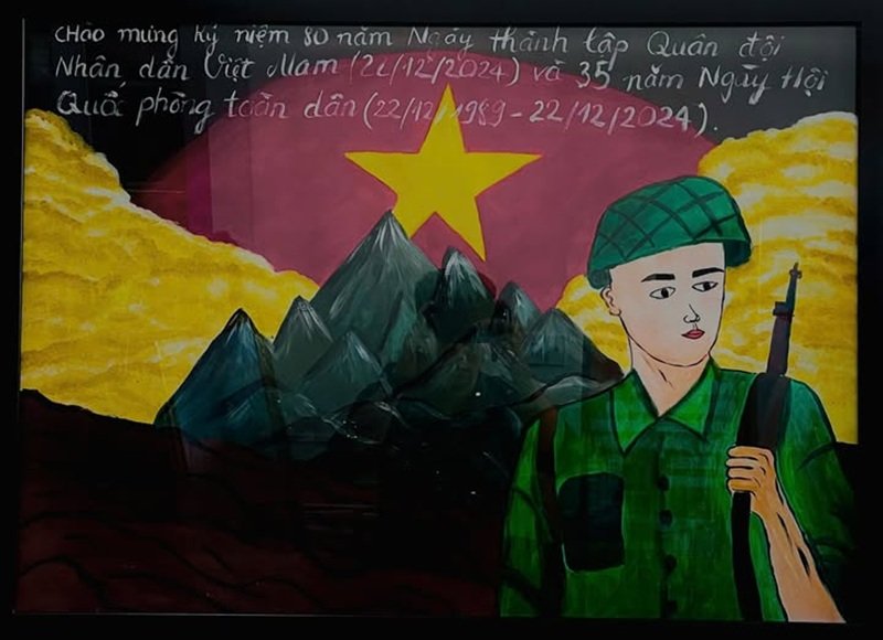 tranh vẽ chú bộ đội 10
