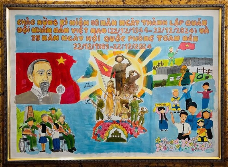 tranh vẽ chú bộ đội 12