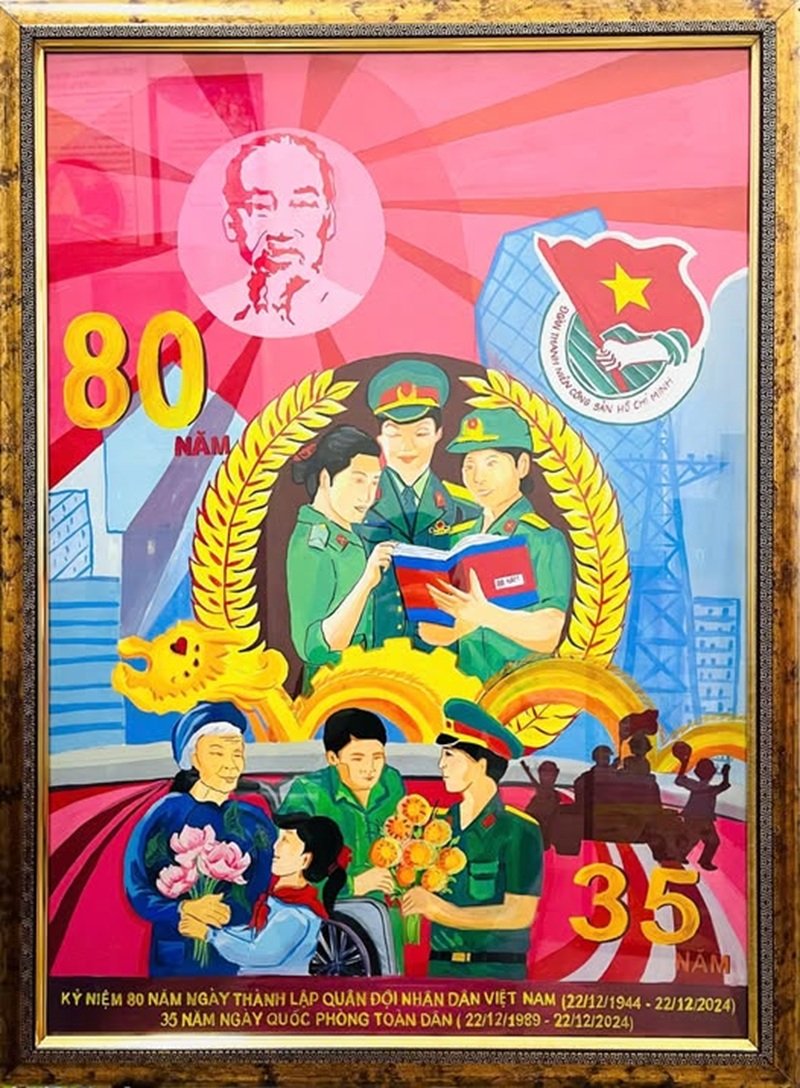tranh vẽ chú bộ đội 13