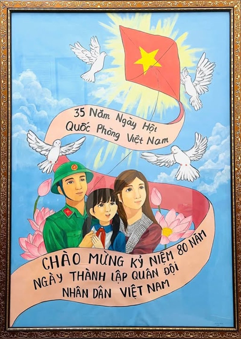 tranh vẽ chú bộ đội 18