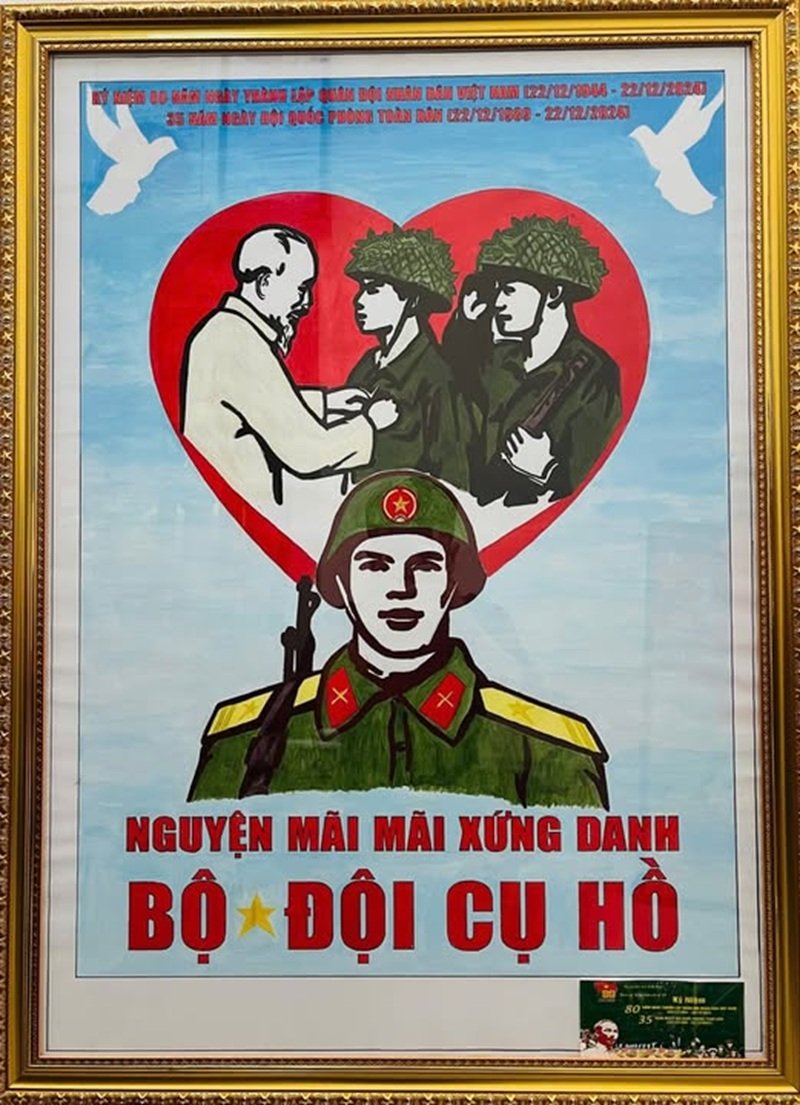 tranh vẽ chú bộ đội 19