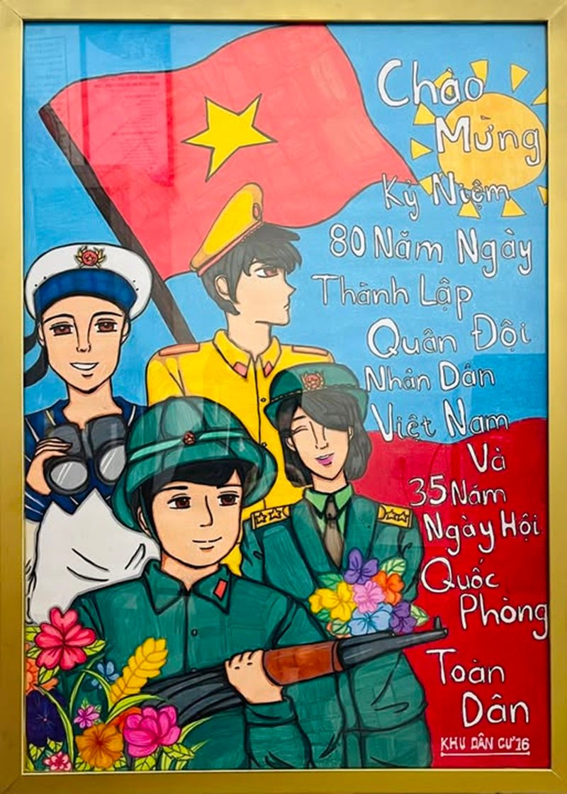 tranh vẽ chú bộ đội 2