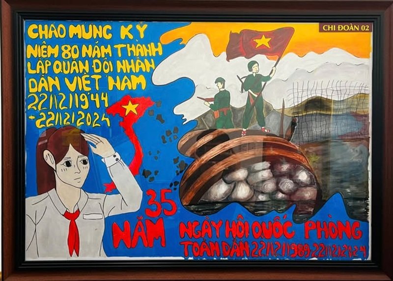 tranh vẽ chú bộ đội 20