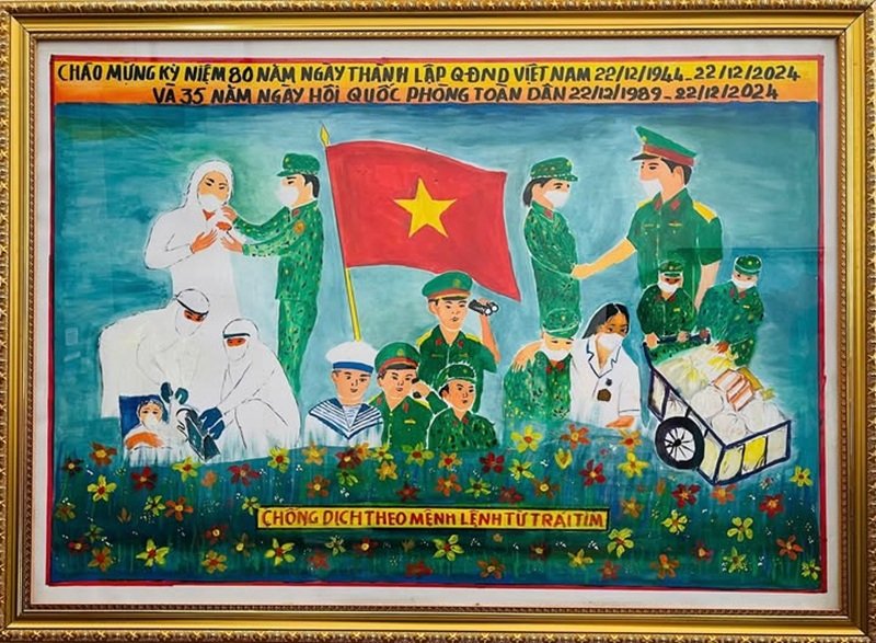 tranh vẽ chú bộ đội 22