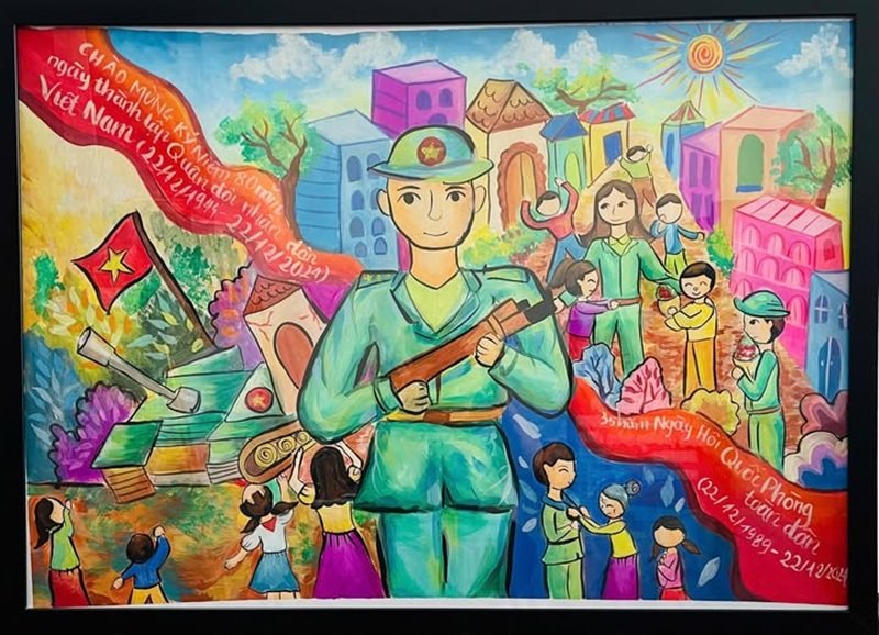 tranh vẽ chú bộ đội 24