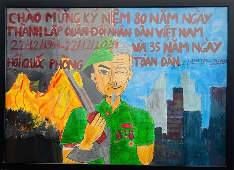 tranh vẽ chú bộ đội 4