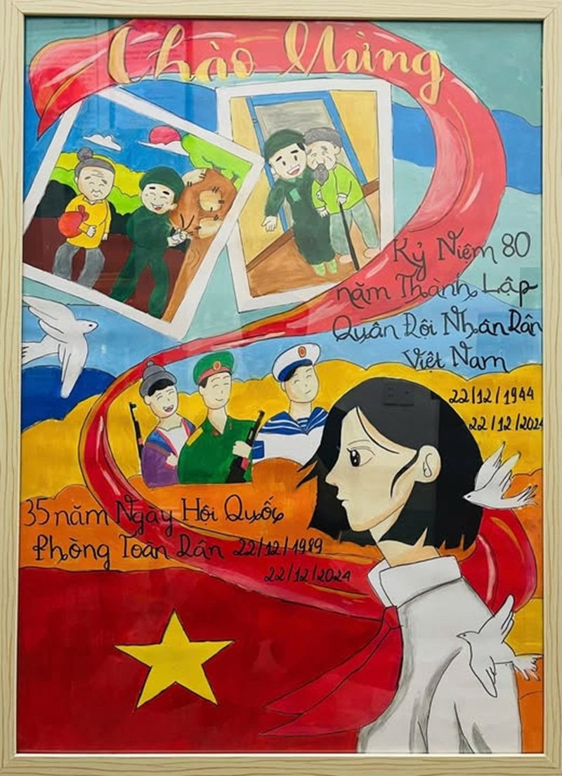 tranh vẽ chú bộ đội 5