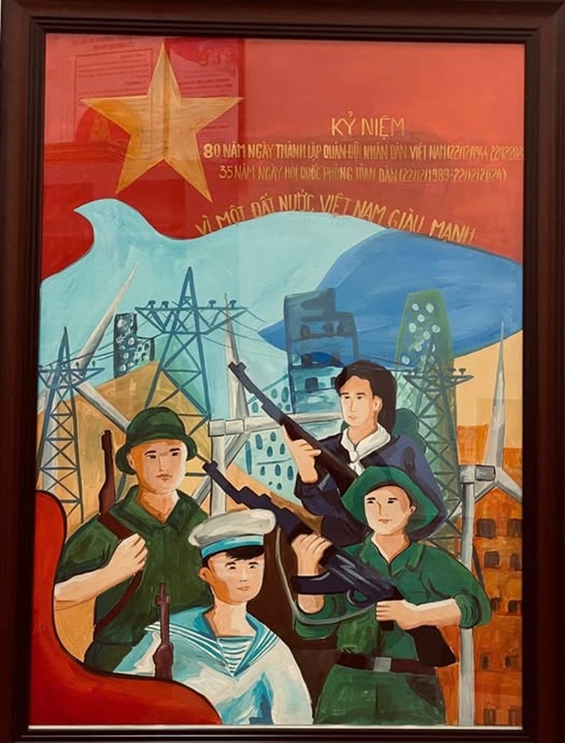 tranh vẽ chú bộ đội 6