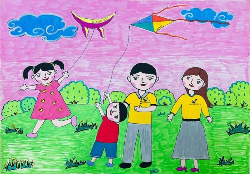 tranh vẽ gia đình 1
