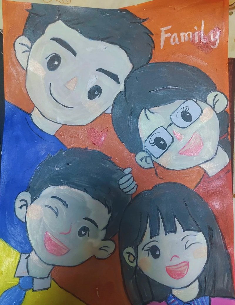 tranh vẽ gia đình 13