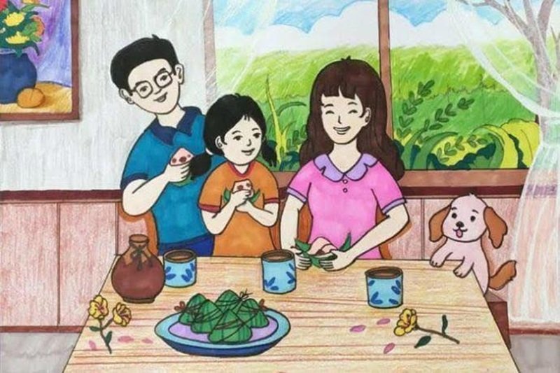 tranh vẽ gia đình 2