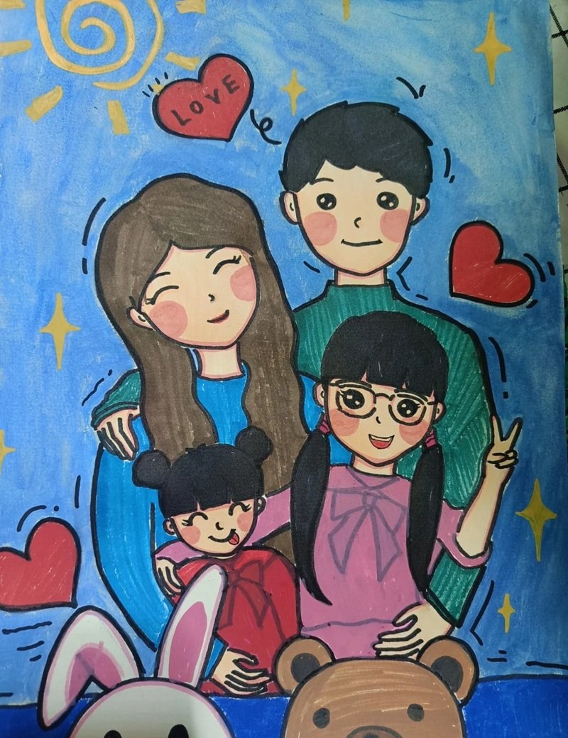tranh vẽ gia đình 32