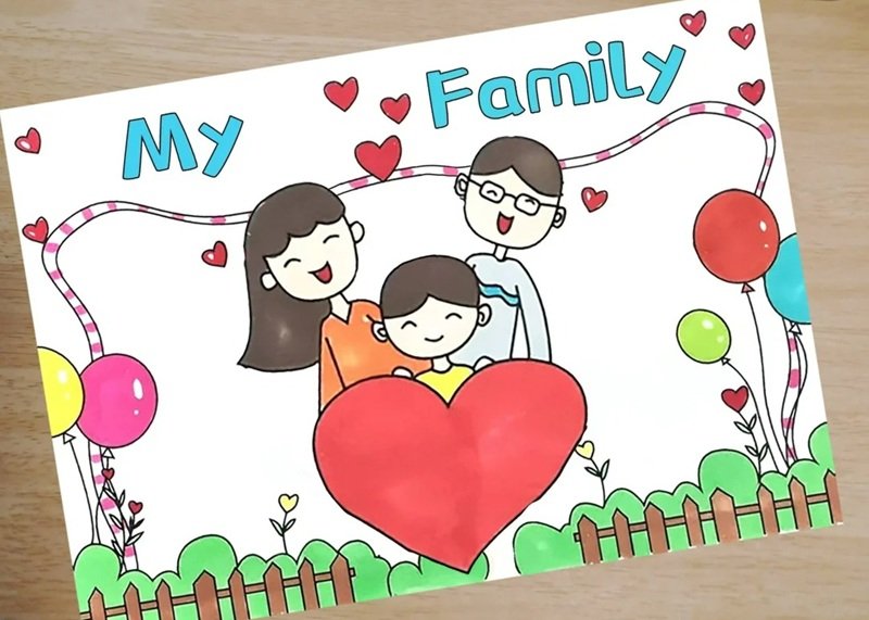 tranh vẽ gia đình 33