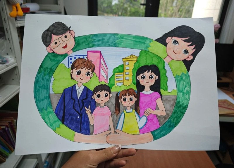 tranh vẽ gia đình 35