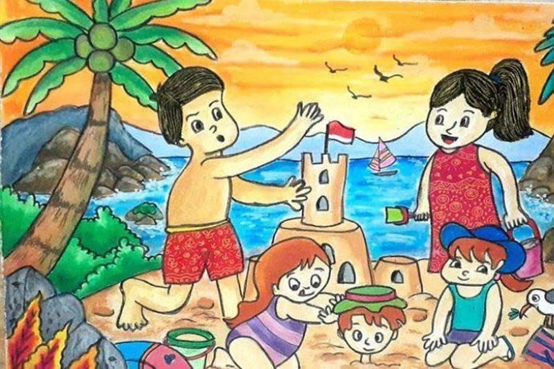 tranh vẽ gia đình 6
