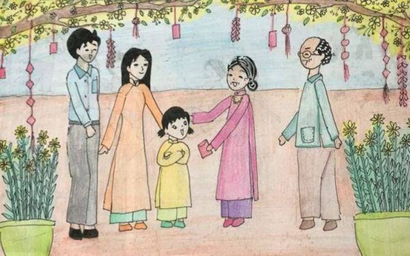 tranh vẽ ngày tết 2