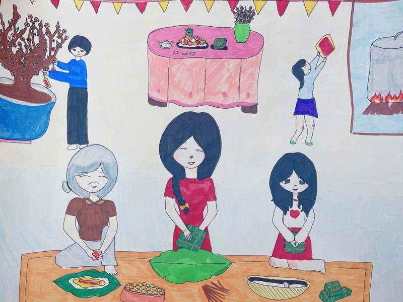 tranh vẽ ngày tết 28