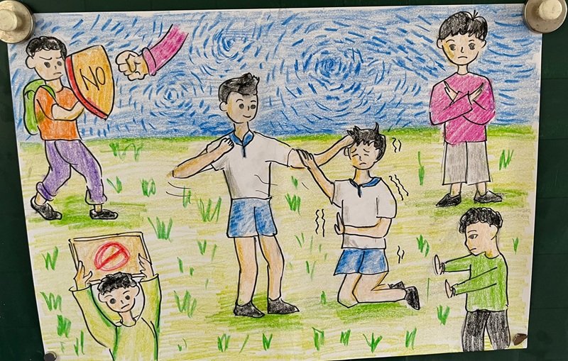 Tranh vẽ phòng chống bạo lực học đường sáng tạo nhất