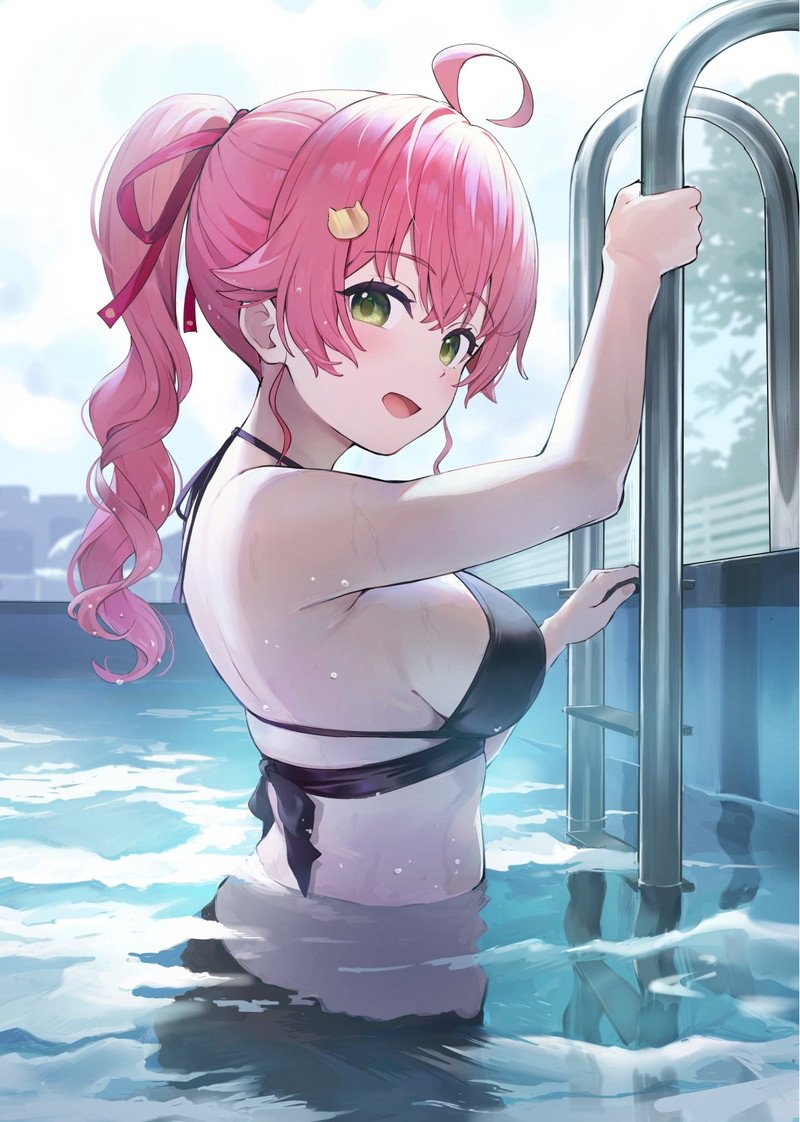 Ảnh Anime Mặc Bikini với phong cách cute.