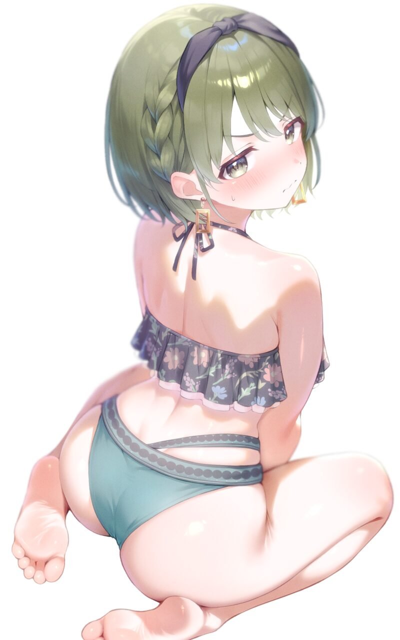 Hình anime mặc bikini phong cách trẻ trung.