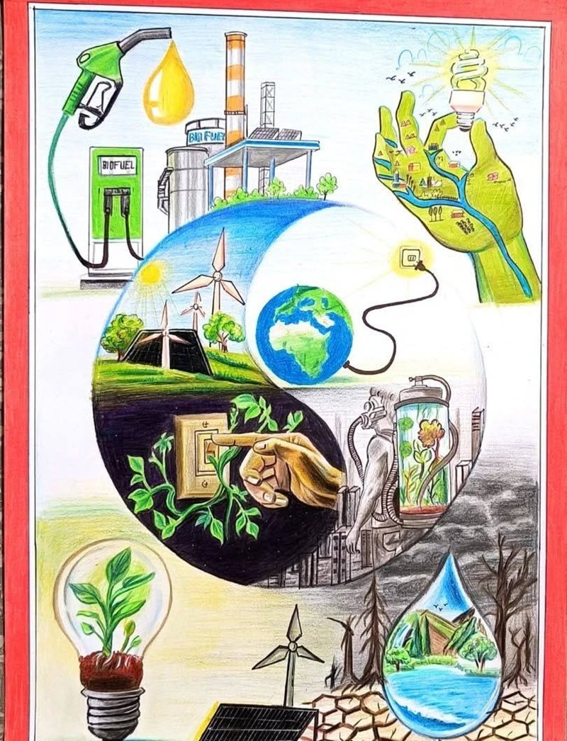 Tranh vẽ tiết kiệm nước cho học sinh trung học